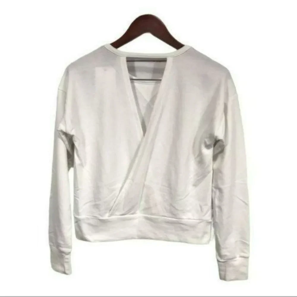 Nike White Active Training Yoga Top XS Oversized, New - Picture 2 of 7